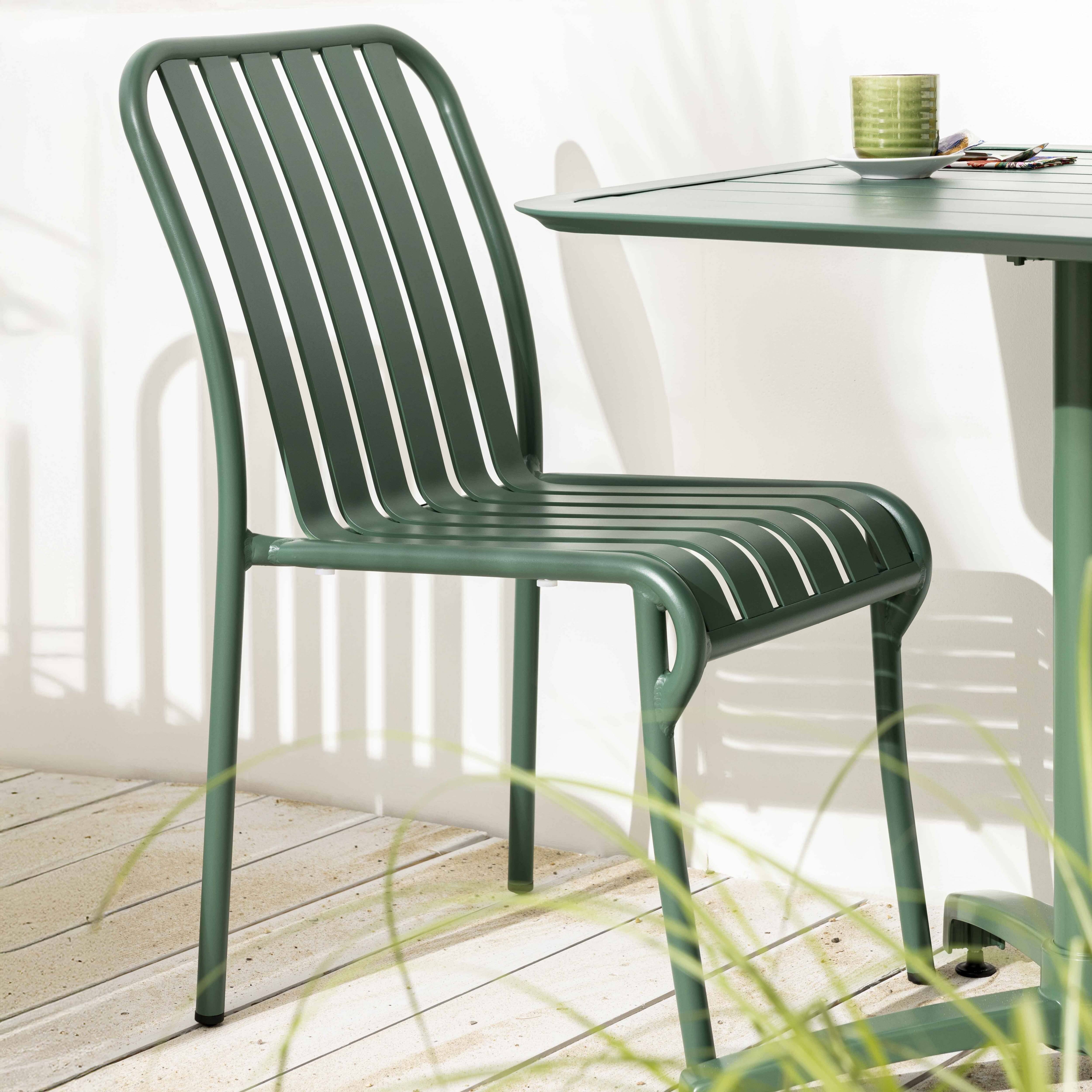 Oviala - Chaise design de terrasse en aluminium vert foncé Faro - Oviala - Imagen 2