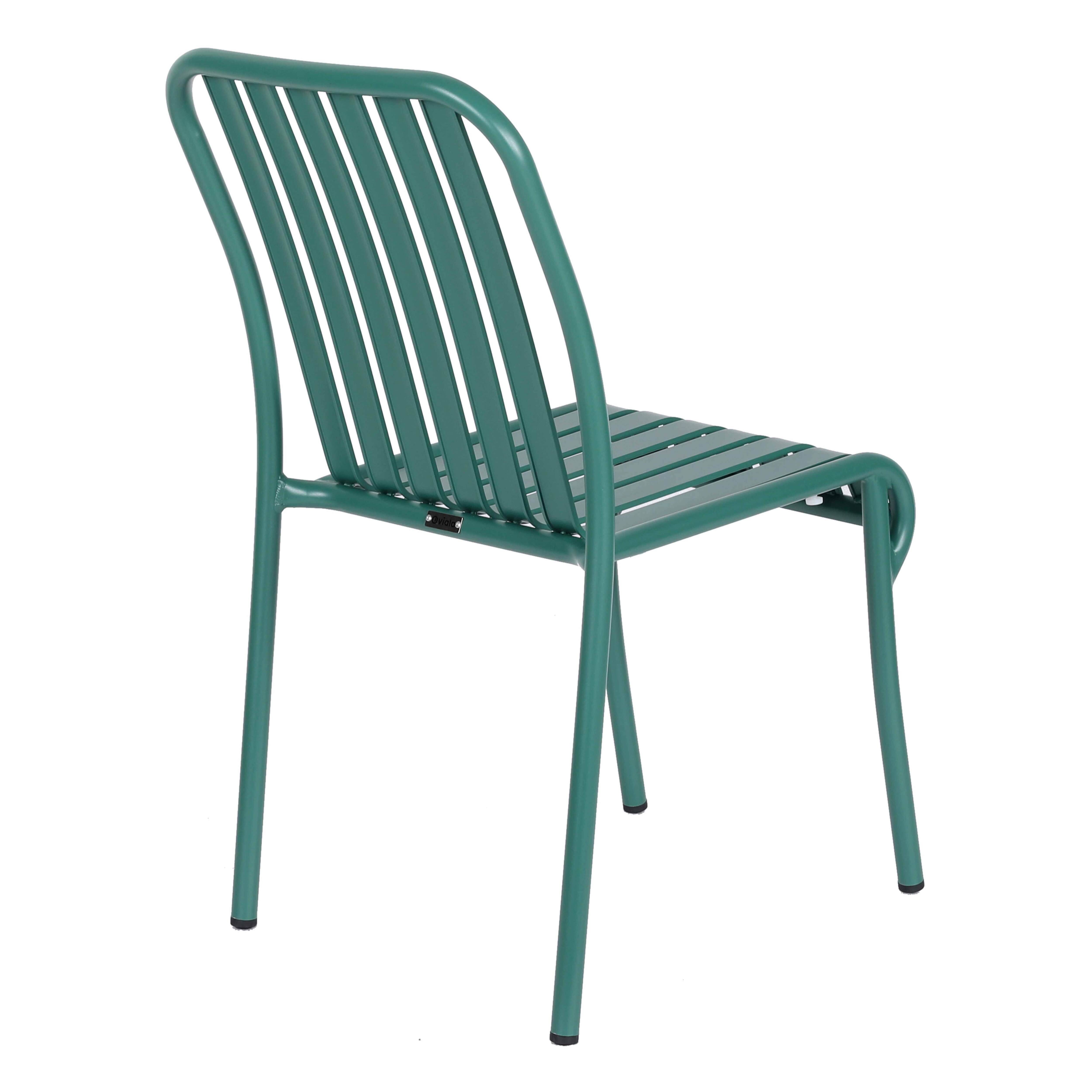 Oviala - Chaise design de terrasse en aluminium vert foncé Faro - Oviala - Imagen 6