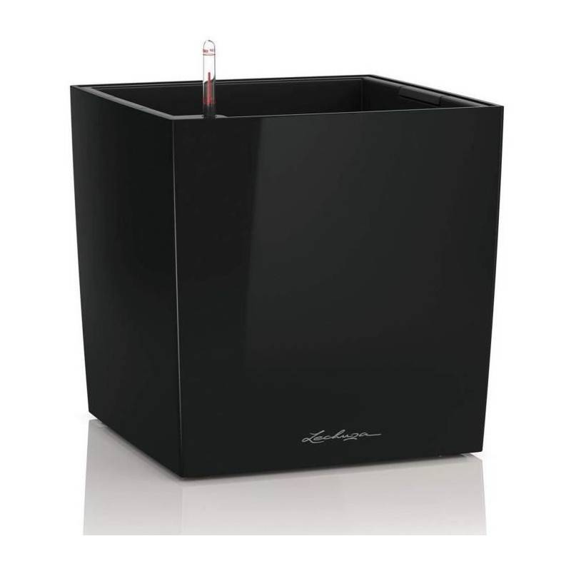 Lechuza - Pot De Fleur Lechuza Cube Premium 40 - Kit Complet, Noir Brillant - Image 1