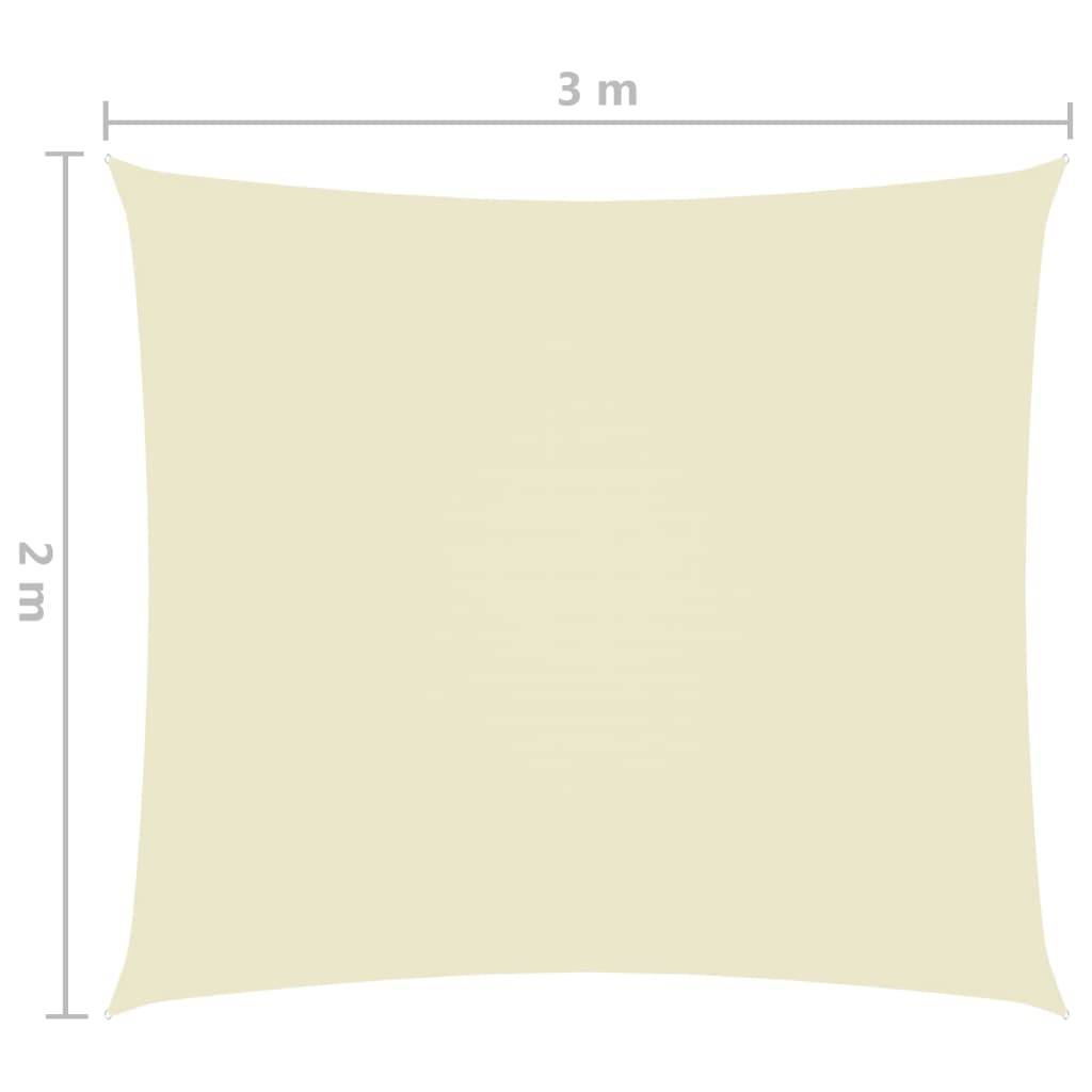 Helloshop26 - Voile toile d'ombrage parasol tissu oxford rectangulaire 2 x 3 m crème - Imagen 6