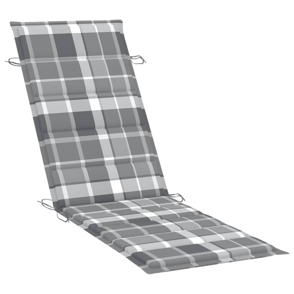 Helloshop26 - Transat chaise longue bain de soleil lit de jardin terrasse meuble d'extérieur à bascule avec coussin bois de teck solide - Imagen 8