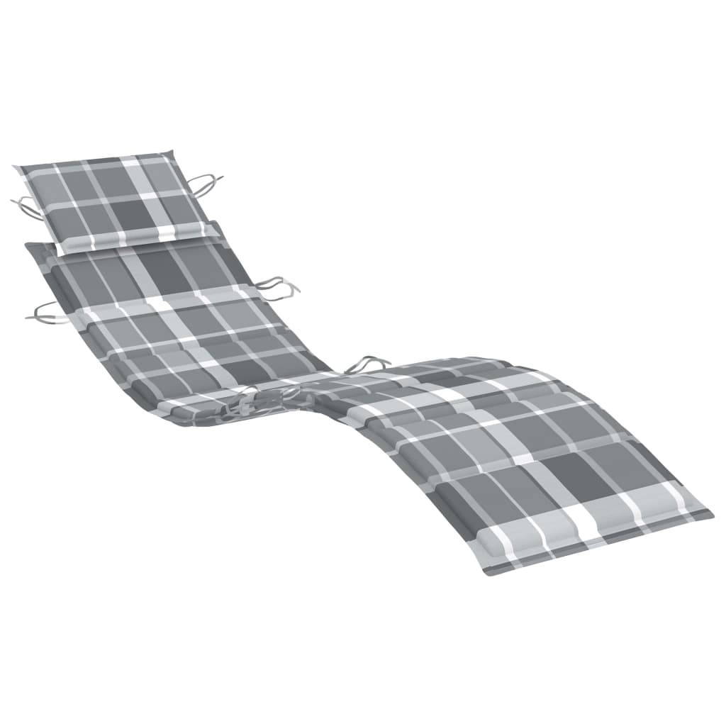 Helloshop26 - Transat chaise longue bain de soleil lit de jardin terrasse meuble d'extérieur à bascule avec coussin bois de teck solide - Imagen 7