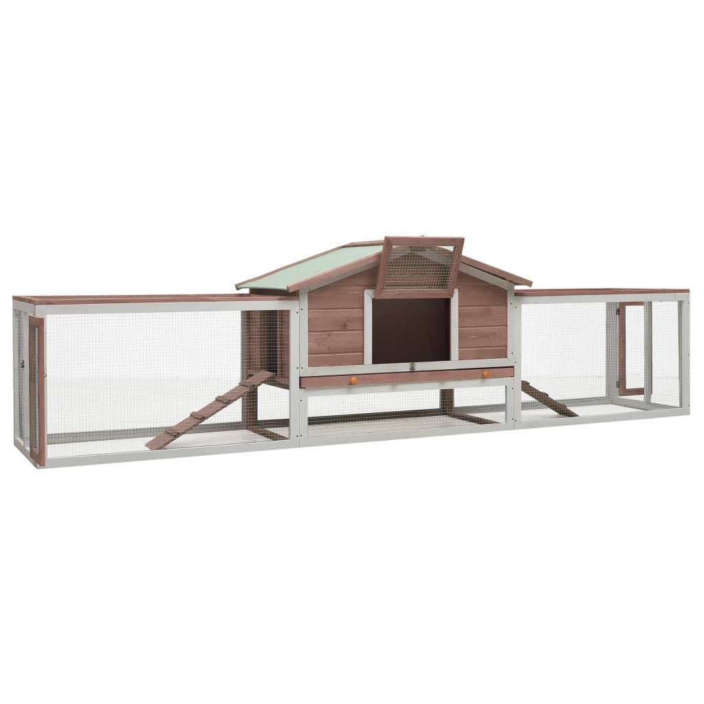 Vidaxl - Clapier Moka 310x70x87 cm Pin massif et sapin vidaXL 170859 - Imagen 9