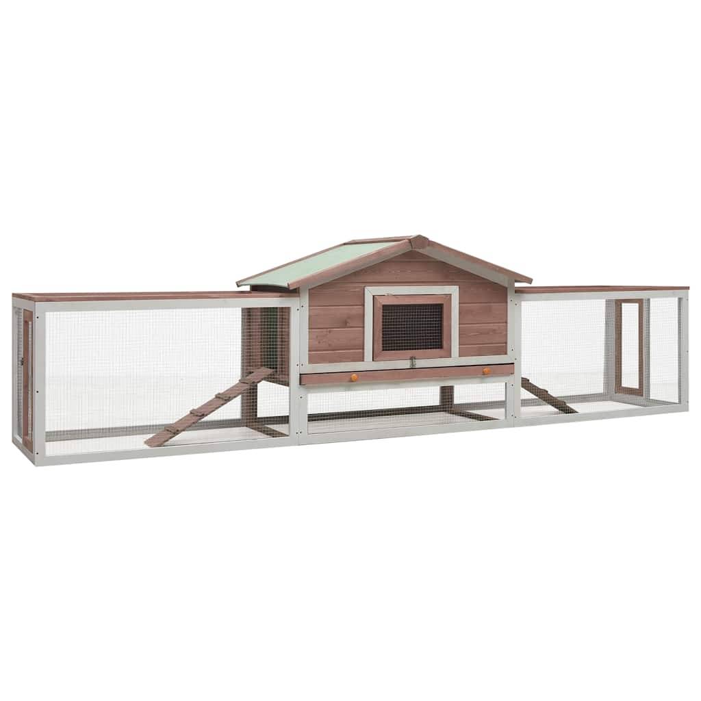 Vidaxl - Clapier Moka 310x70x87 cm Pin massif et sapin vidaXL 170859 - Imagen 1