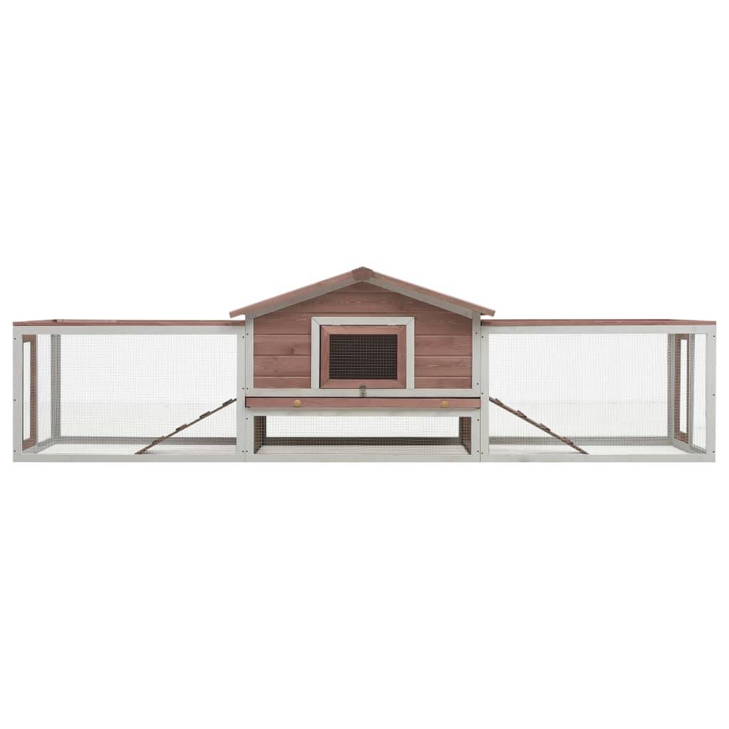 Vidaxl - Clapier Moka 310x70x87 cm Pin massif et sapin vidaXL 170859 - Imagen 10