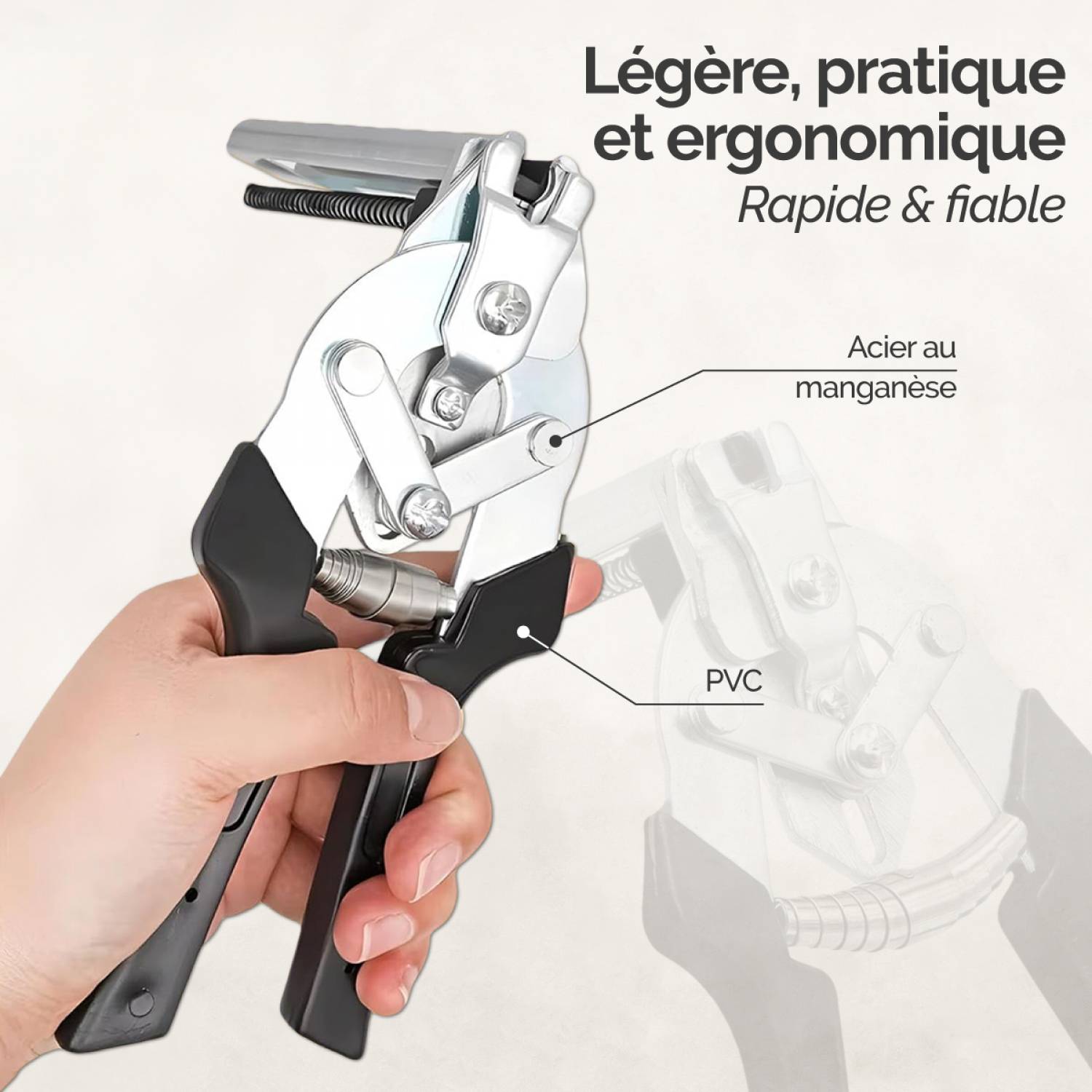 Linxor - Pince à agrafes rapides pour grillage, clôture - Noir - Linxor - Image 3
