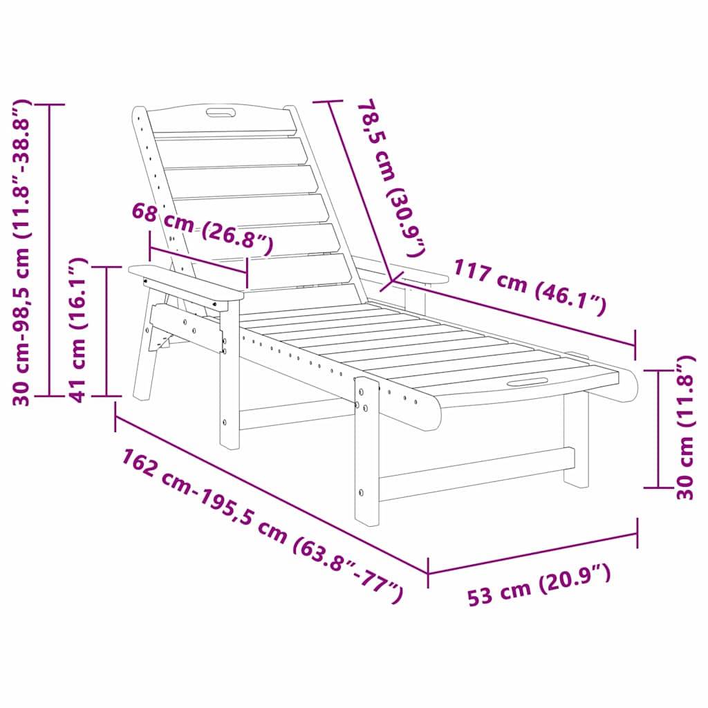 Vidaxl - Transat Gris clair HDPE vidaXL 42006640 - Image 3