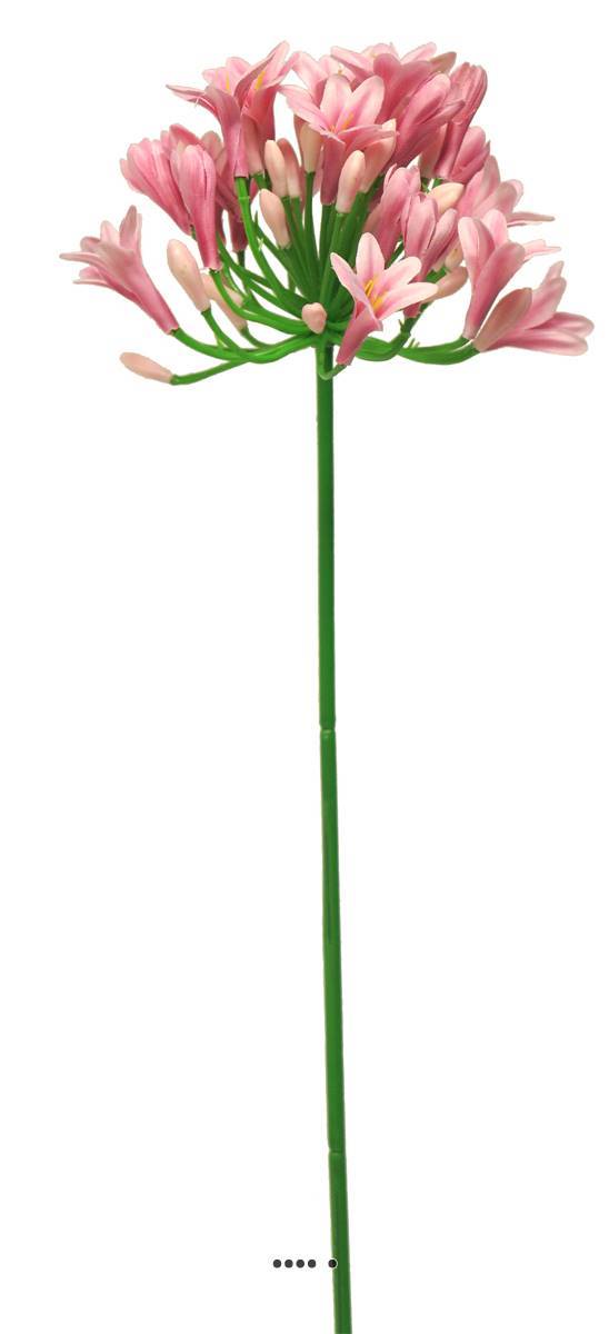 Artificielles - Agapanthe artificielle en tige H75 cm, grande tête D 14 cm Rose - BEST - couleur: Rose - Imagen 2