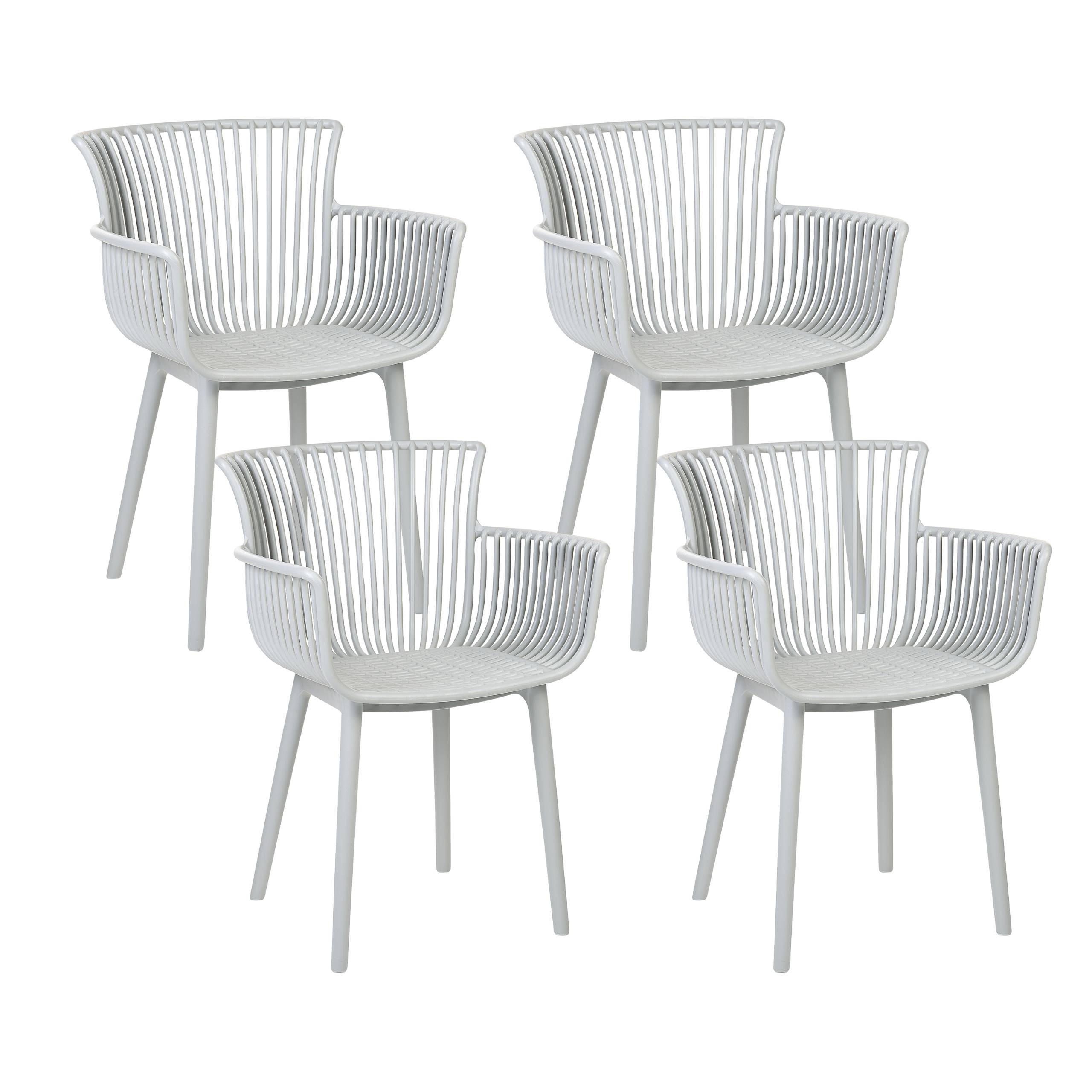 Beliani - Chaise de salle à manger Polypropylène Gris clair PESARO - Beliani - Imagen 2
