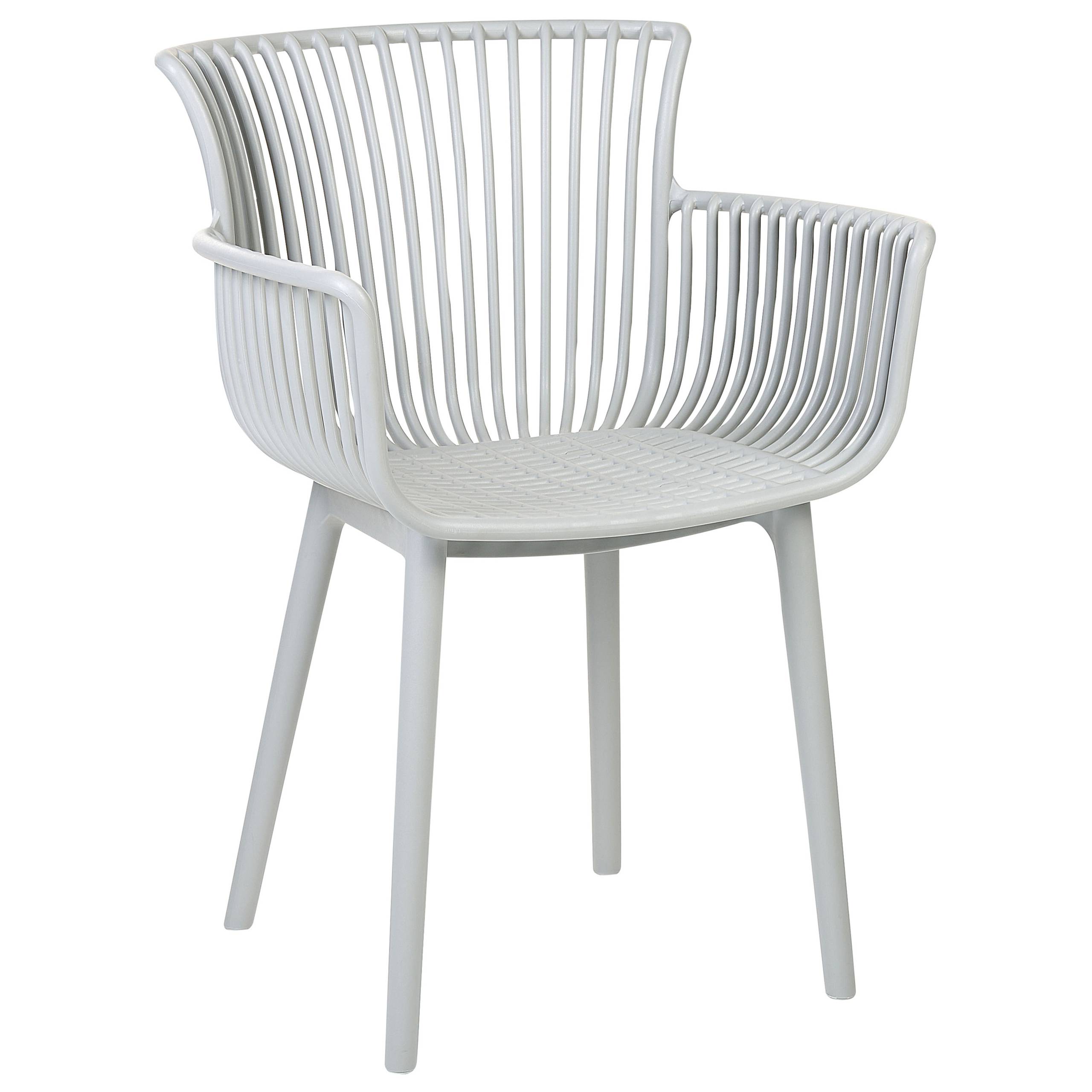 Beliani - Chaise de salle à manger Polypropylène Gris clair PESARO - Beliani - Imagen 4