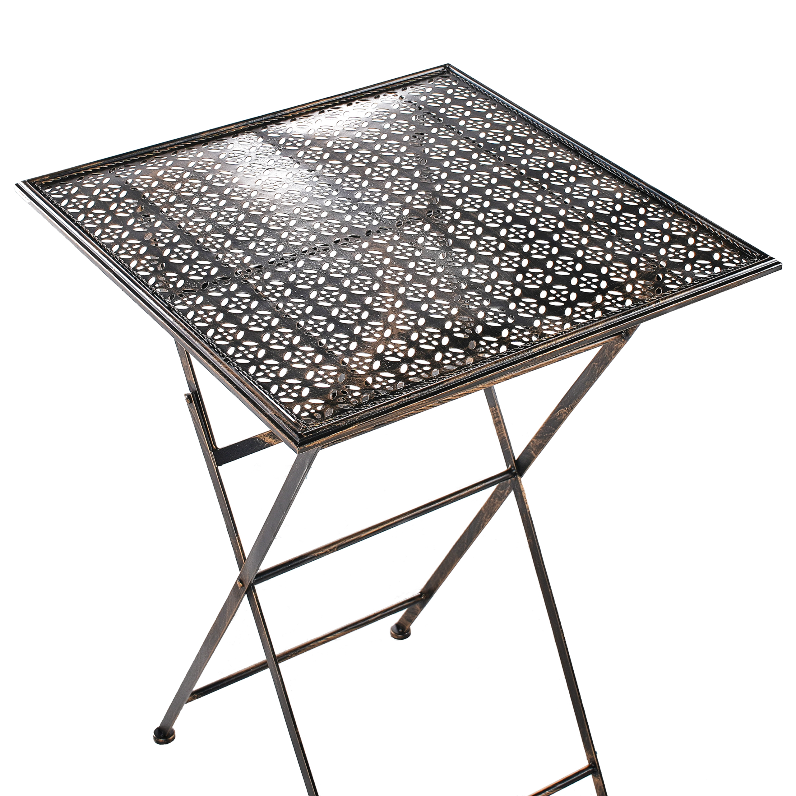 Table pliable, 2 Personnes Métal Noir BORMIO - Beliani - Image 5