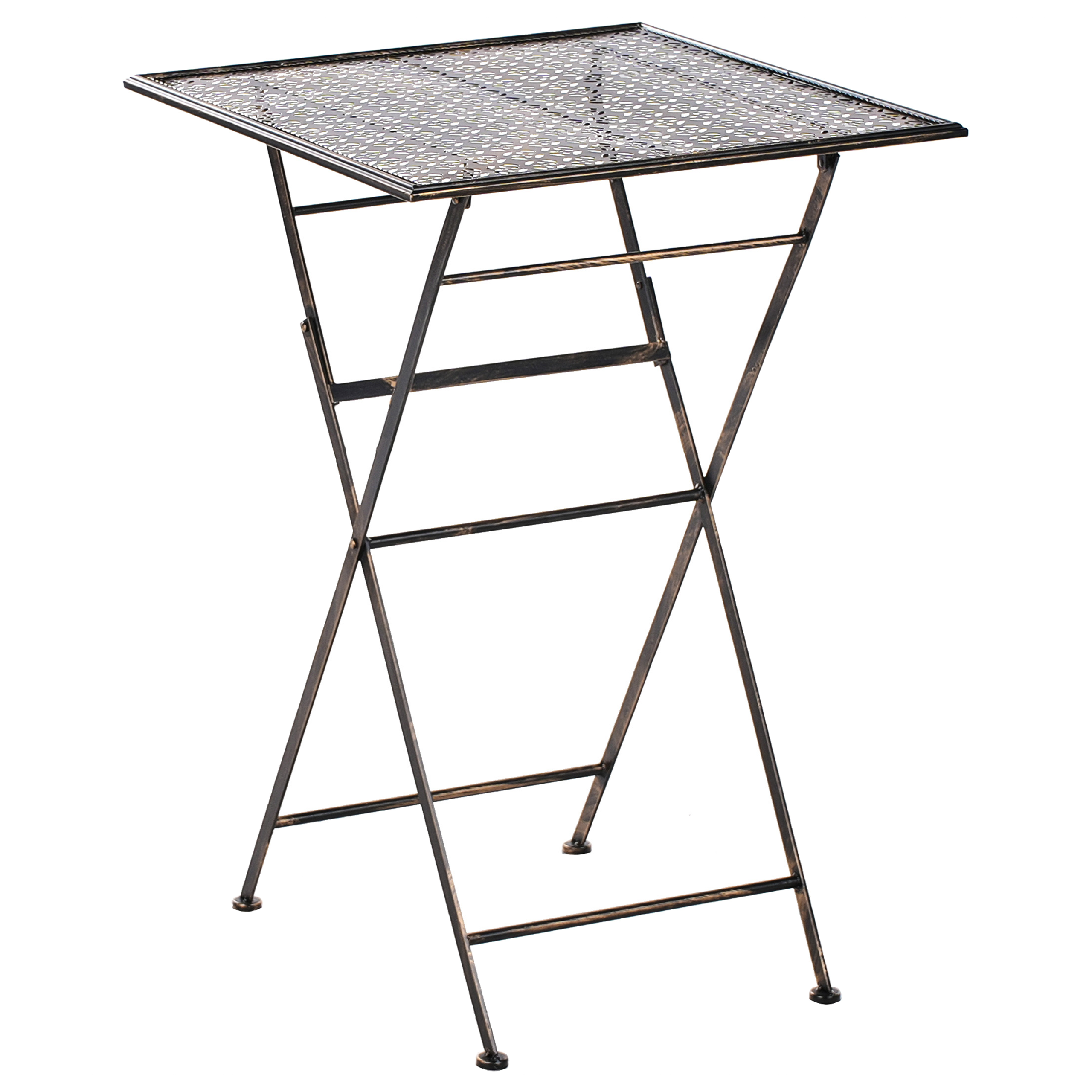 Table pliable, 2 Personnes Métal Noir BORMIO - Beliani - Image 1
