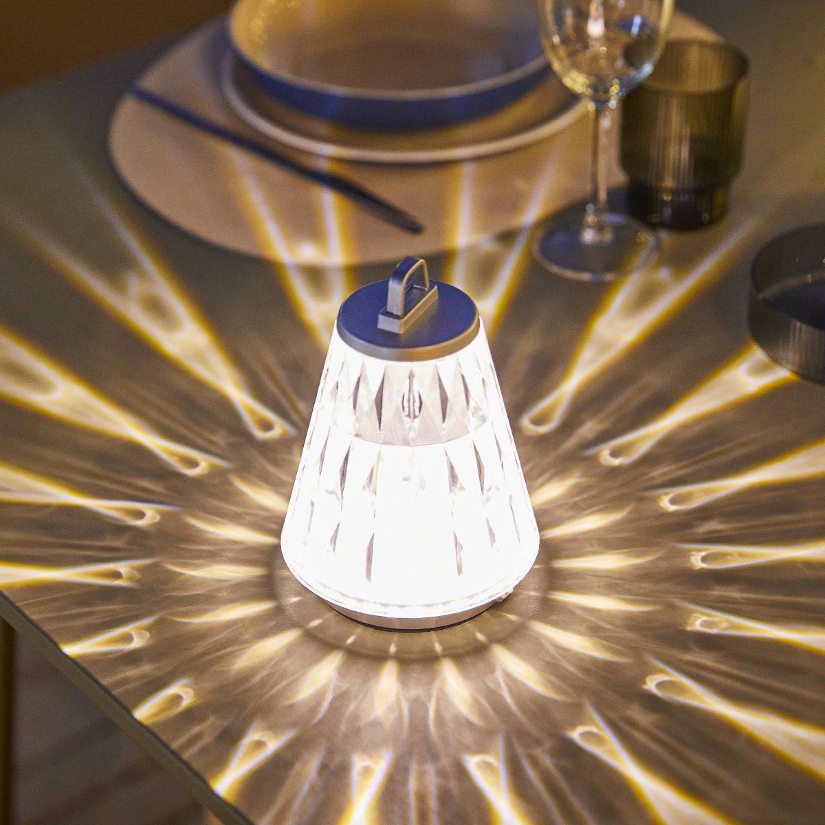 Lumisky - Lampe de table GLOWY Gris Plastique H16cm - Imagen 3