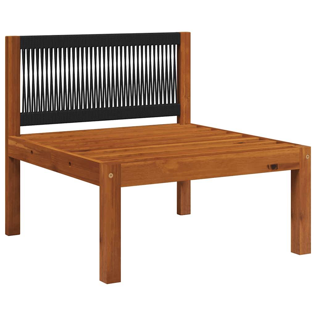 Salon de jardin | Mobilier d'extérieur 2 pièces avec coussins en bois d'acacia et corde Maison Chic - Image 7