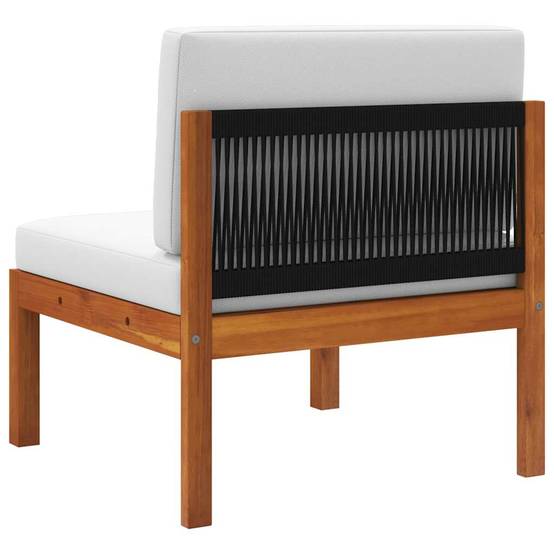 Salon de jardin | Mobilier d'extérieur 2 pièces avec coussins en bois d'acacia et corde Maison Chic - Image 10