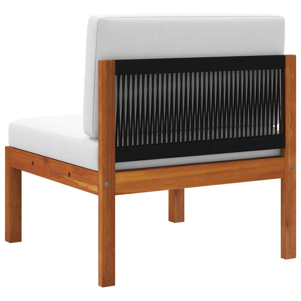 Salon de jardin | Mobilier d'extérieur 2 pièces avec coussins en bois d'acacia et corde Maison Chic - Image 10