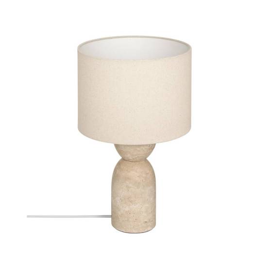 Lampe à Poser en Travertin "Erin" 47cm Beige - Image 1