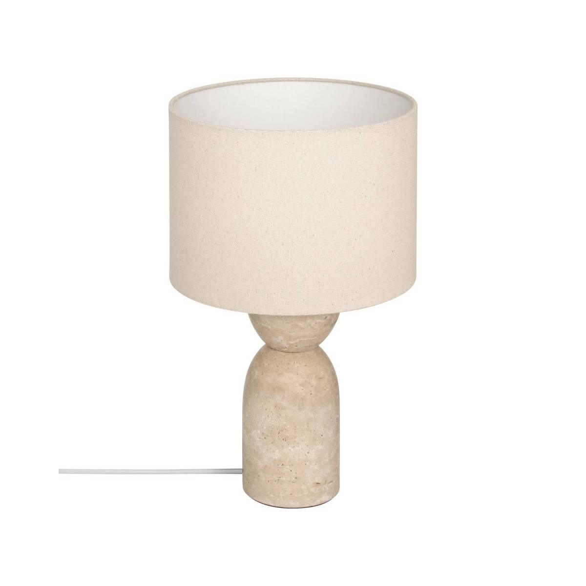 Lampe à Poser en Travertin "Erin" 47cm Beige - Image 1