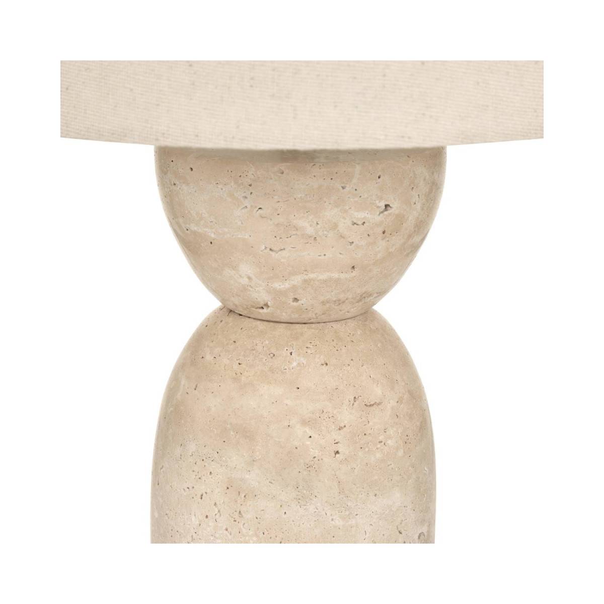 Lampe à Poser en Travertin "Erin" 47cm Beige - Image 3