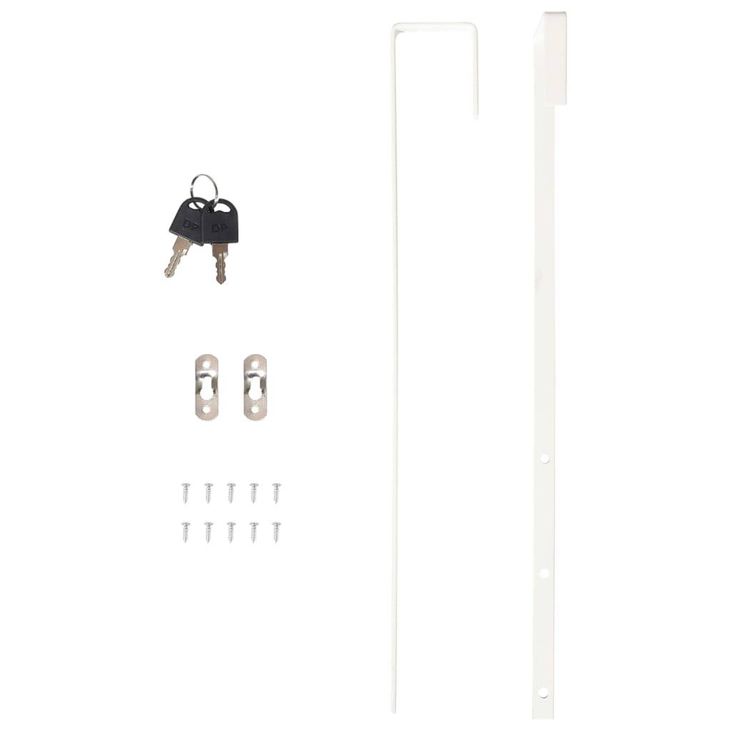 Maison Chic - Miroir Murale avec rangement - Armoire à bijoux avec miroir blanc 37,5x10x106 cm PC158 - Image 10