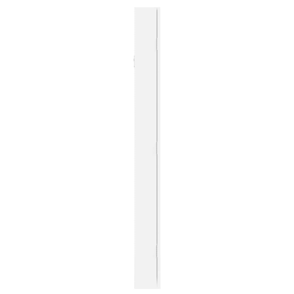 Maison Chic - Miroir Murale avec rangement - Armoire à bijoux avec miroir blanc 37,5x10x106 cm PC158 - Image 6