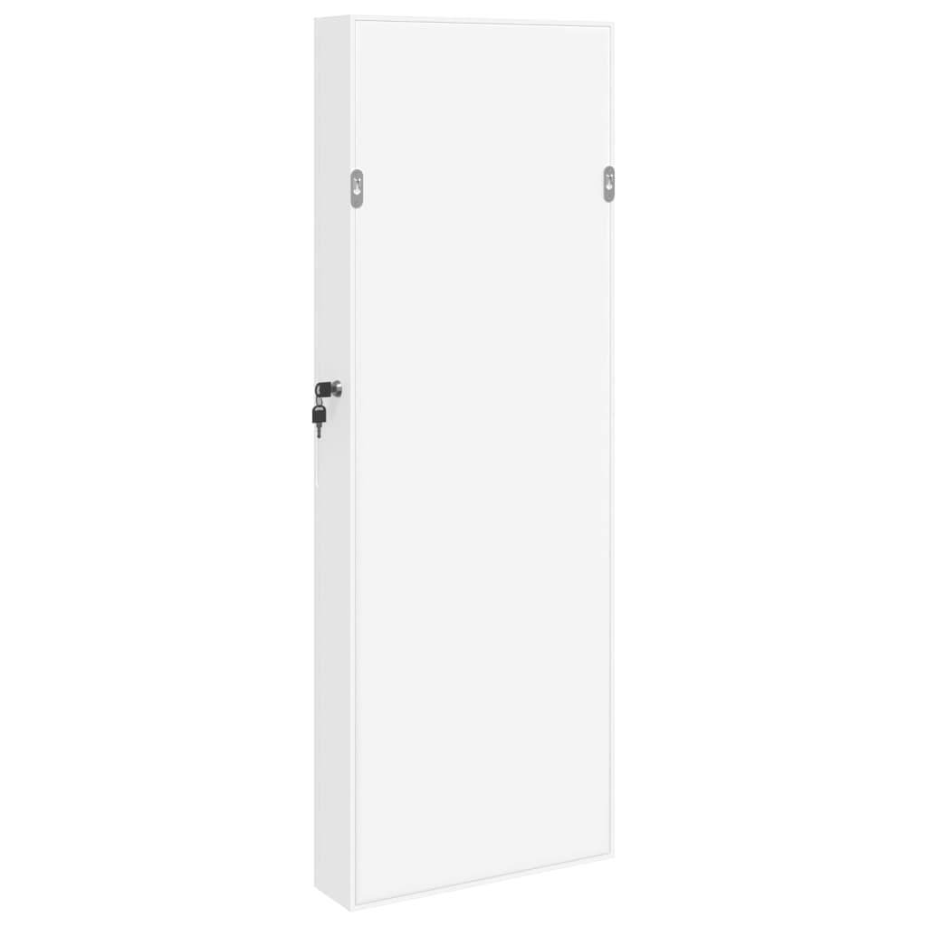 Maison Chic - Miroir Murale avec rangement - Armoire à bijoux avec miroir blanc 37,5x10x106 cm PC158 - Image 7