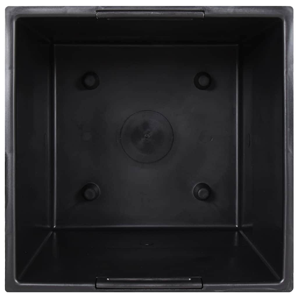 Jardinière polypropylène aspect rotin marron 32 x 32 x 32.5 cm - PANGIVO - Image 5