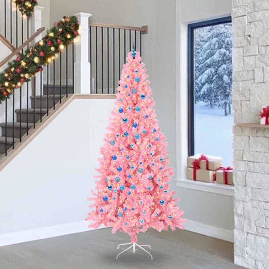 Vidaxl - Sapin de Noël Rose 240 cm PVC vidaXL 3396454 - Image 1