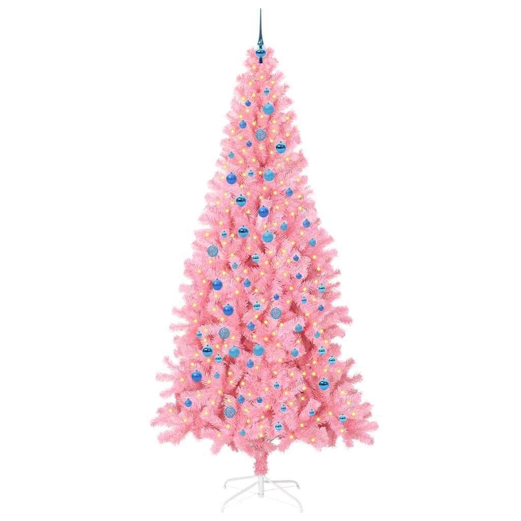 Vidaxl - Sapin de Noël Rose 240 cm PVC vidaXL 3396454 - Image 4
