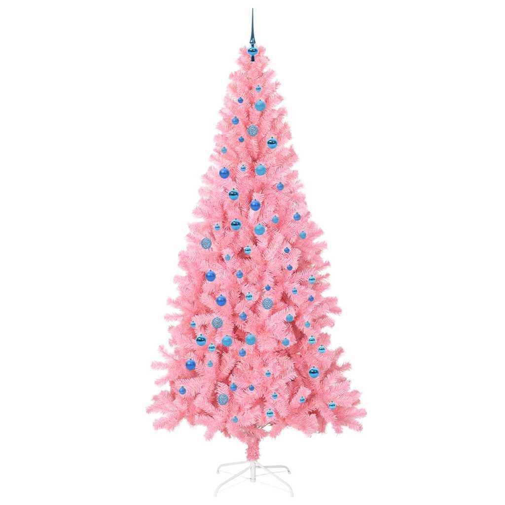 Vidaxl - Sapin de Noël Rose 240 cm PVC vidaXL 3396454 - Image 5