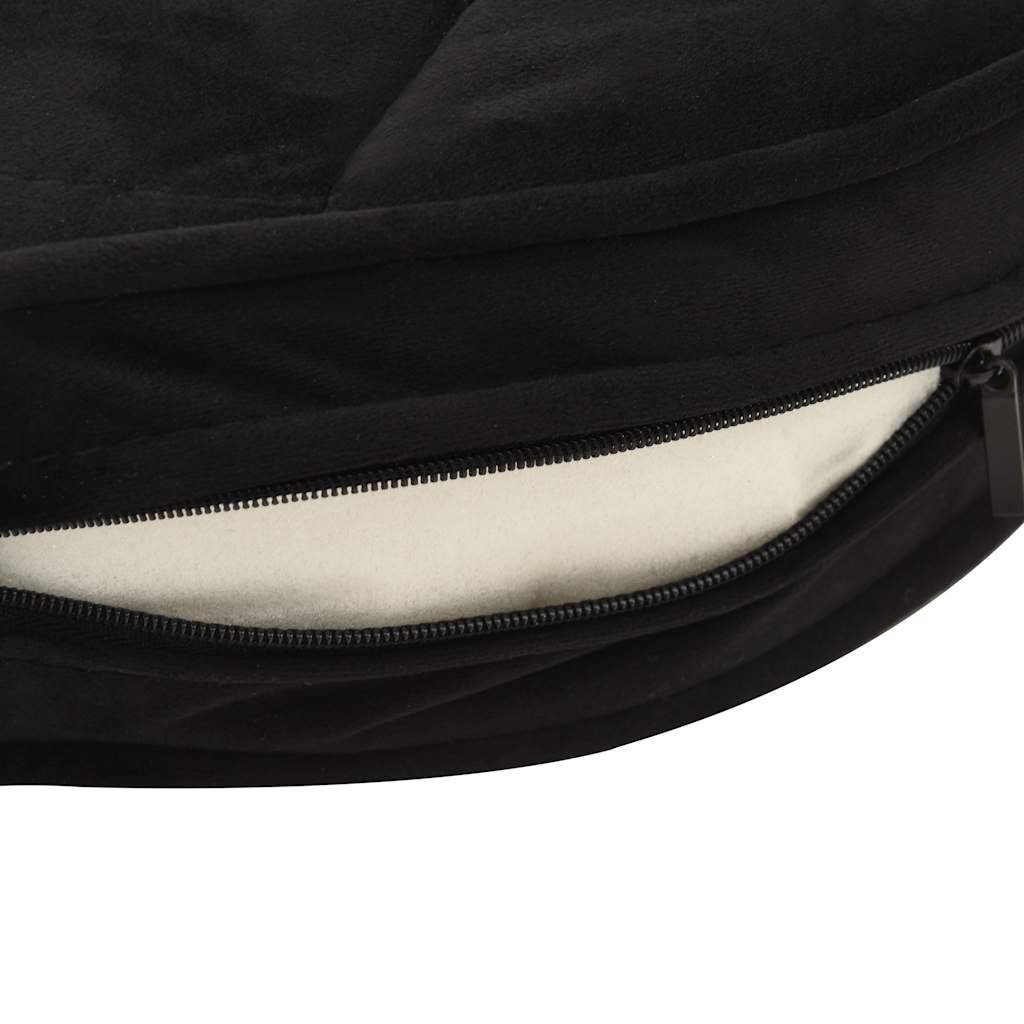 Vidaxl - Canapé pour chien Noir 48x48x32 cm Peluche et similicuir vidaXL 170957 - Imagen 6