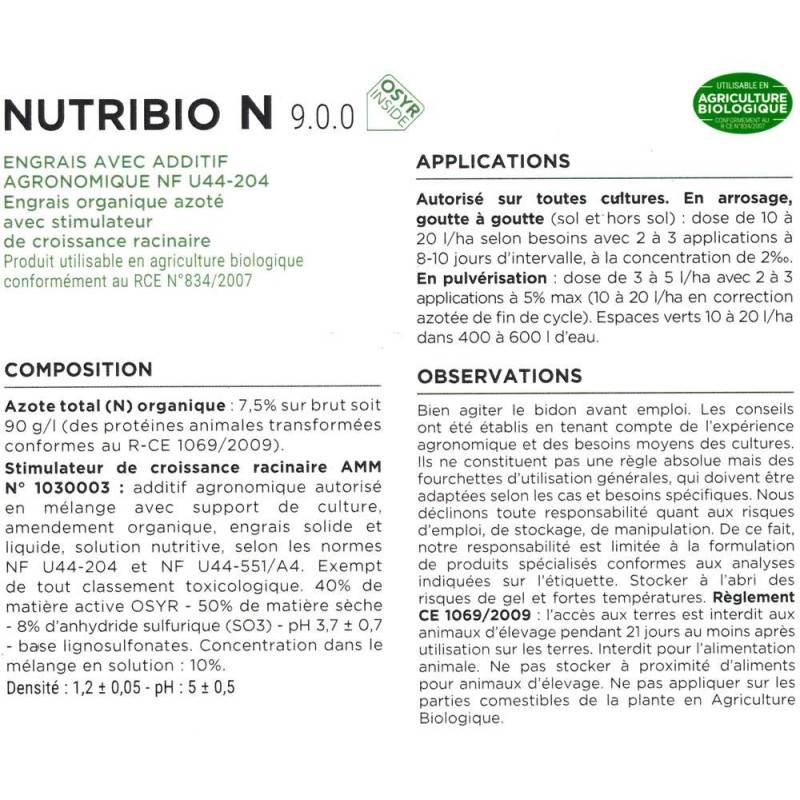 Azote organique, formule liquide concentrée - Agro Sens - 500 ml (250 litres de préparation) - Image 5
