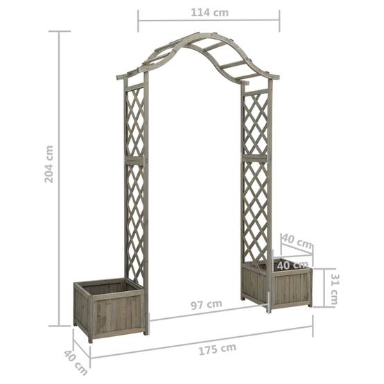 Pergola Burney Gris 175 X 40 X 204 cm - Prolenta Premium - Image 6