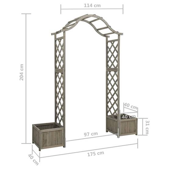 Pergola Burney Gris 175 X 40 X 204 cm - Prolenta Premium - Image 7