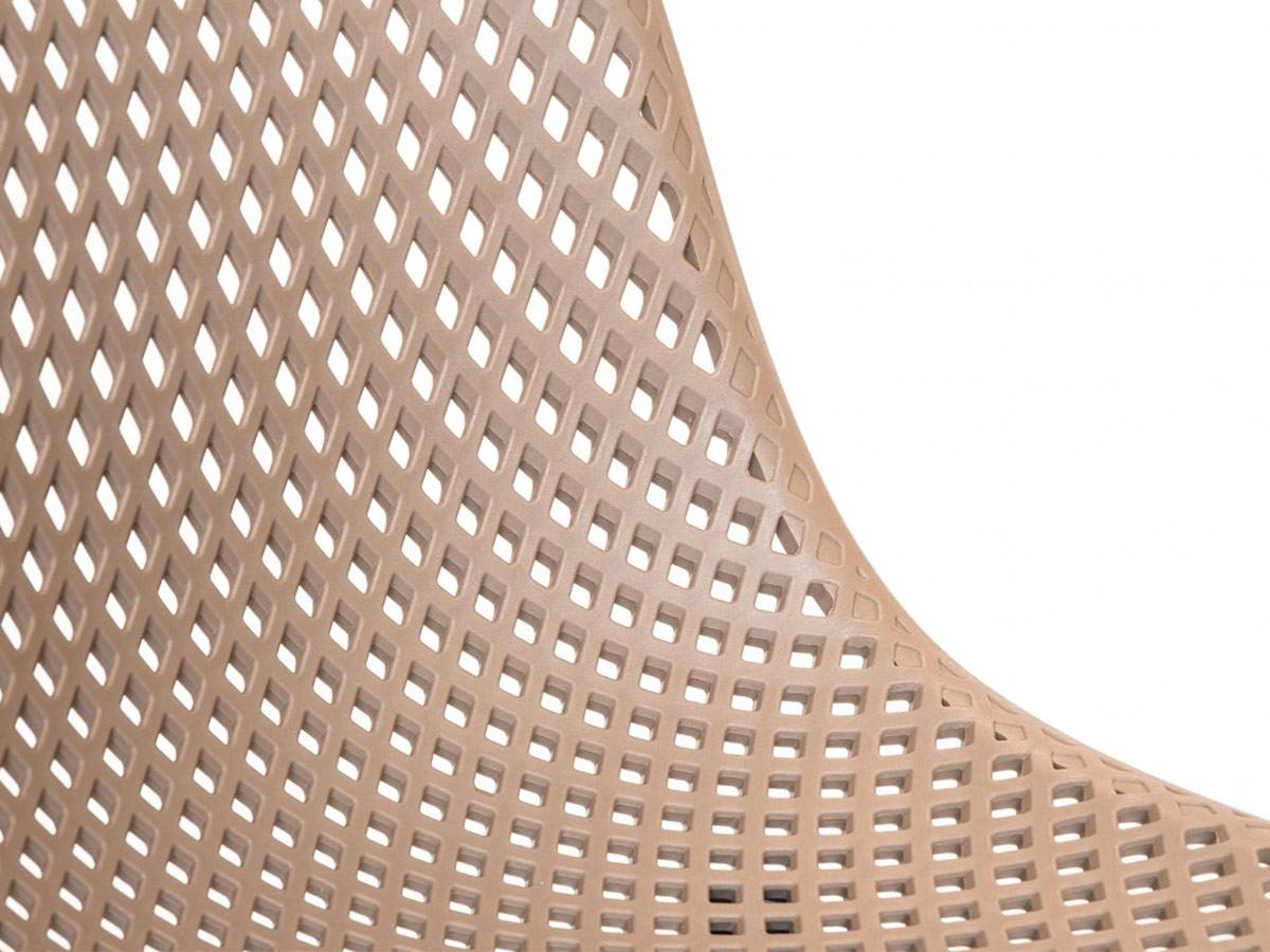 Lot de 4 Chaises de jardin en aluminium et résine coloris taupe Malte - Jardiline - Imagen 5