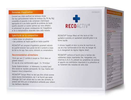 Rénal Tonique pour chats, 3 x 90 ml, en cas de troubles de la fonction rénale, en convalescence, prophylaxie, stimule l'appétit - RECOACTIV® - Image 2