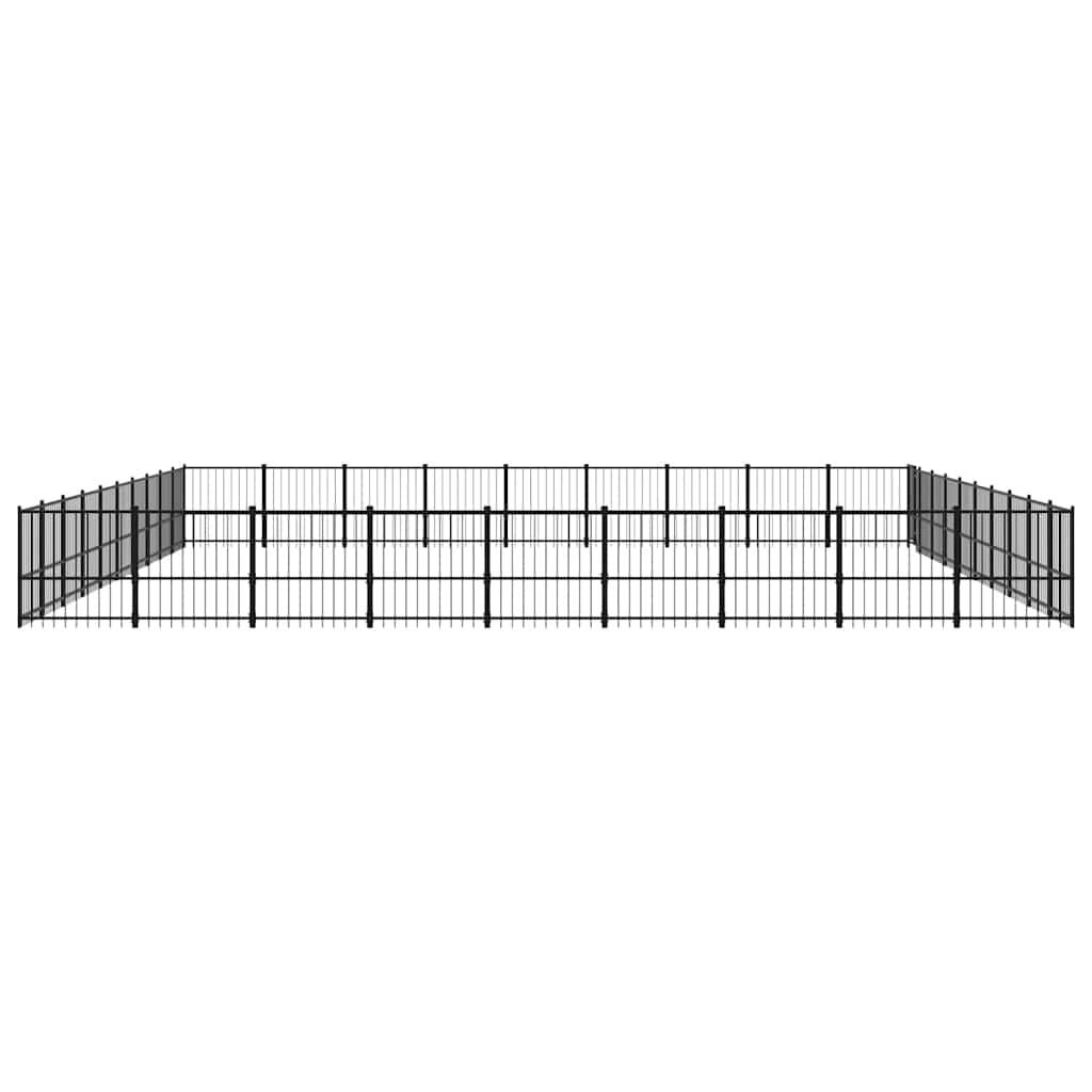 Vidaxl - Chenil d'extérieur pour chiens Acier 84,68 m² vidaXL 3124661 - Imagen 5