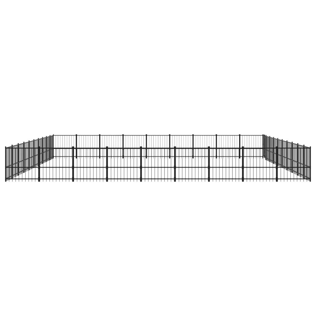 Vidaxl - Chenil d'extérieur pour chiens Acier 84,68 m² vidaXL 3124661 - Imagen 9