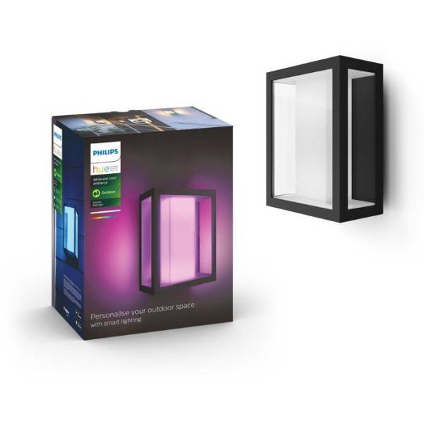 Philips - Applique murale - PHILIPS HUE - Impress - Lumiere blanche et colorée - Noir - Large - IP44 - Image 2
