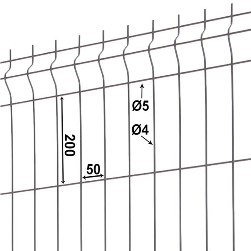 Kit complet grillage rigide avec soubassement longueur 20m - Hauteur 1m80 - Gris anthracite - Easy Clôture - Image 2