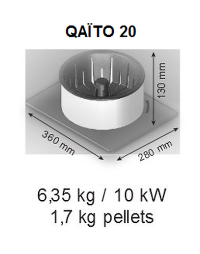 QAÏTO-Q20 Brûleur à pellets pour INSERTS ou POELES A BOIS moyens - Image 5
