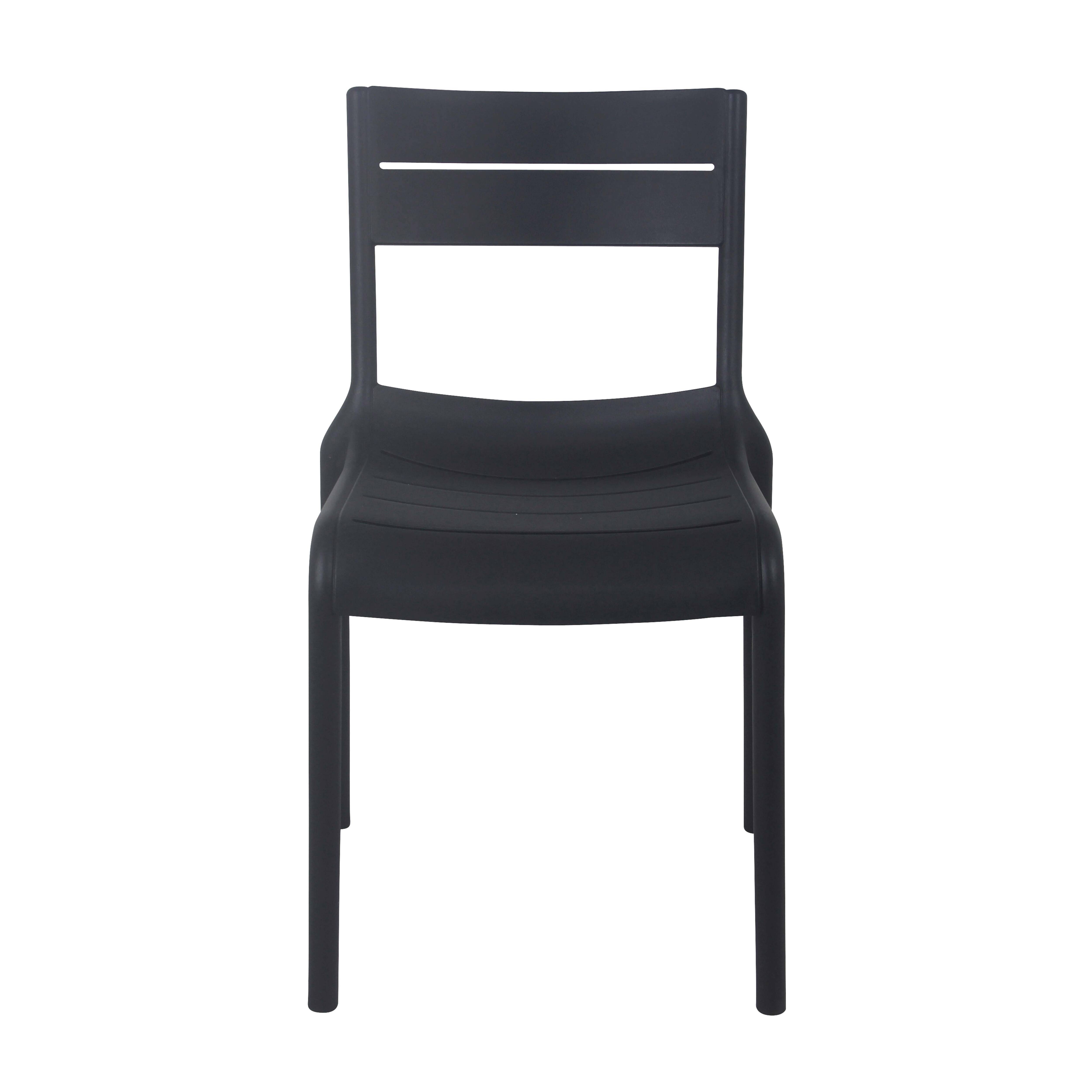Oviala - Chaise noire de terrasse en plastique Paname - Oviala - Image 5