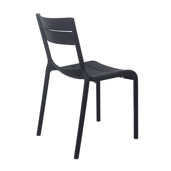 Oviala - Chaise noire de terrasse en plastique Paname - Oviala - Image 6