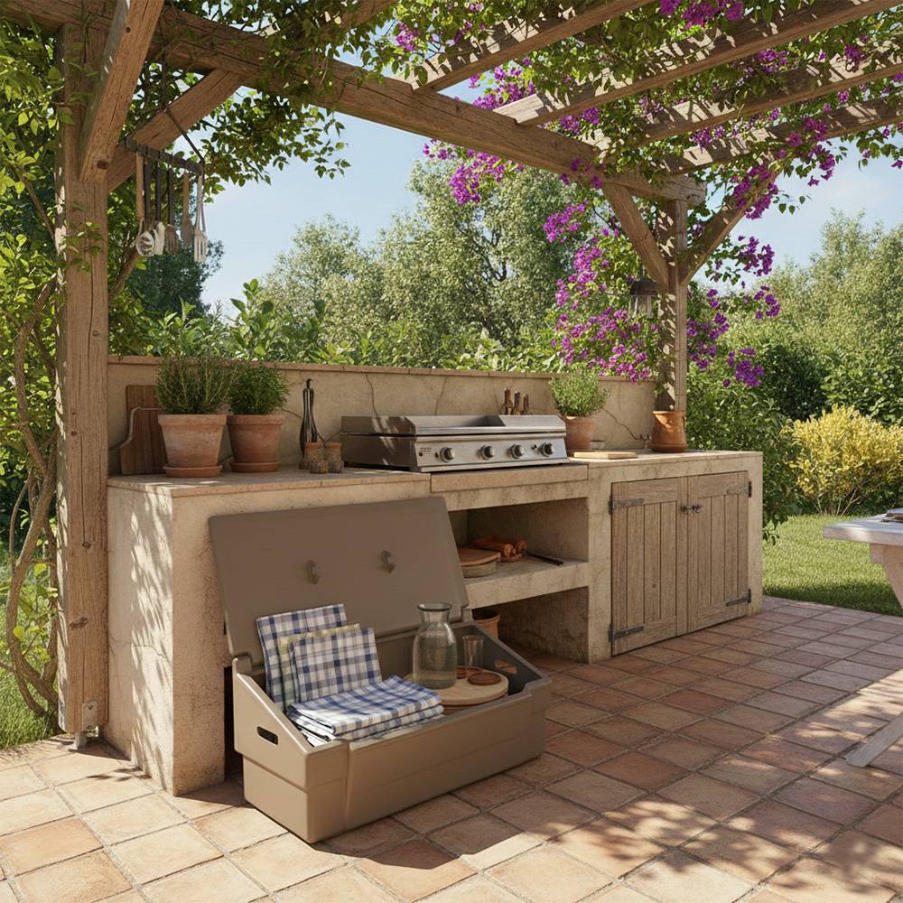 Coffre de jardin 100l -plast'up rotomoulage - Imagen 3