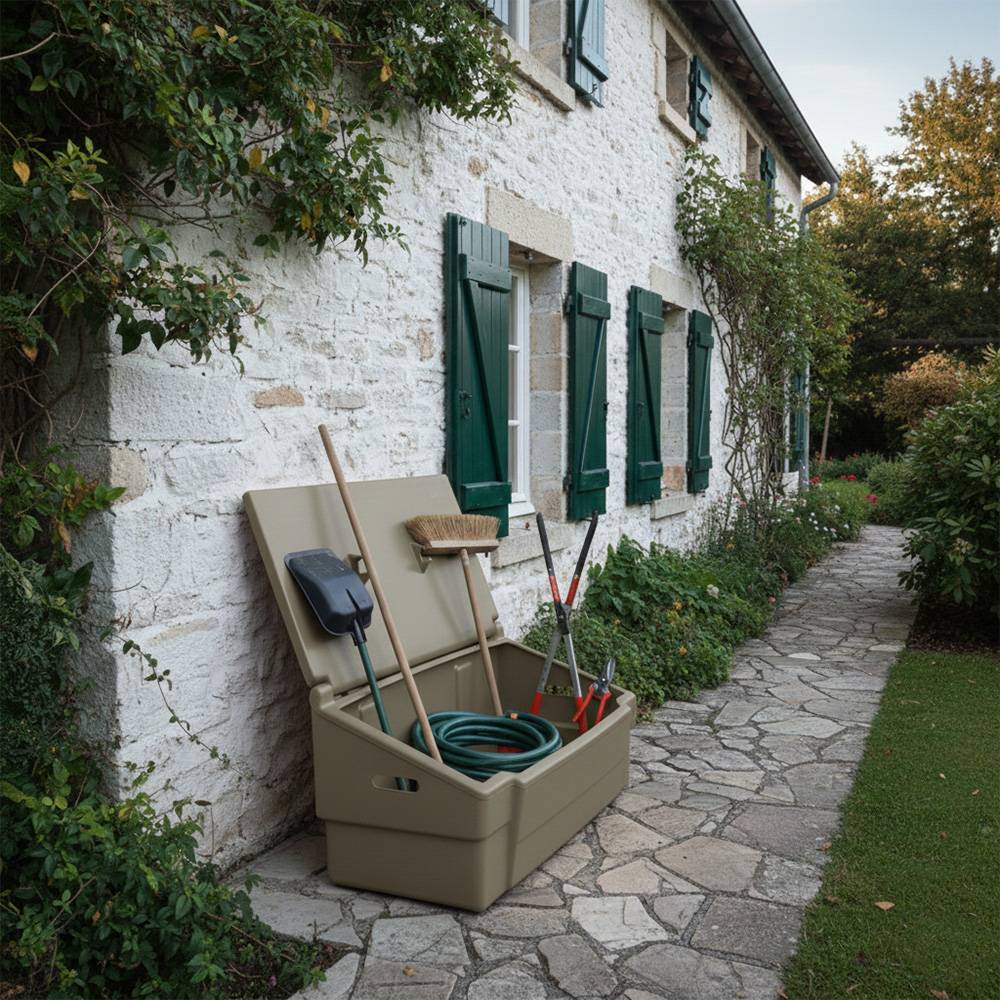 Coffre de jardin 100l -plast'up rotomoulage - Imagen 4