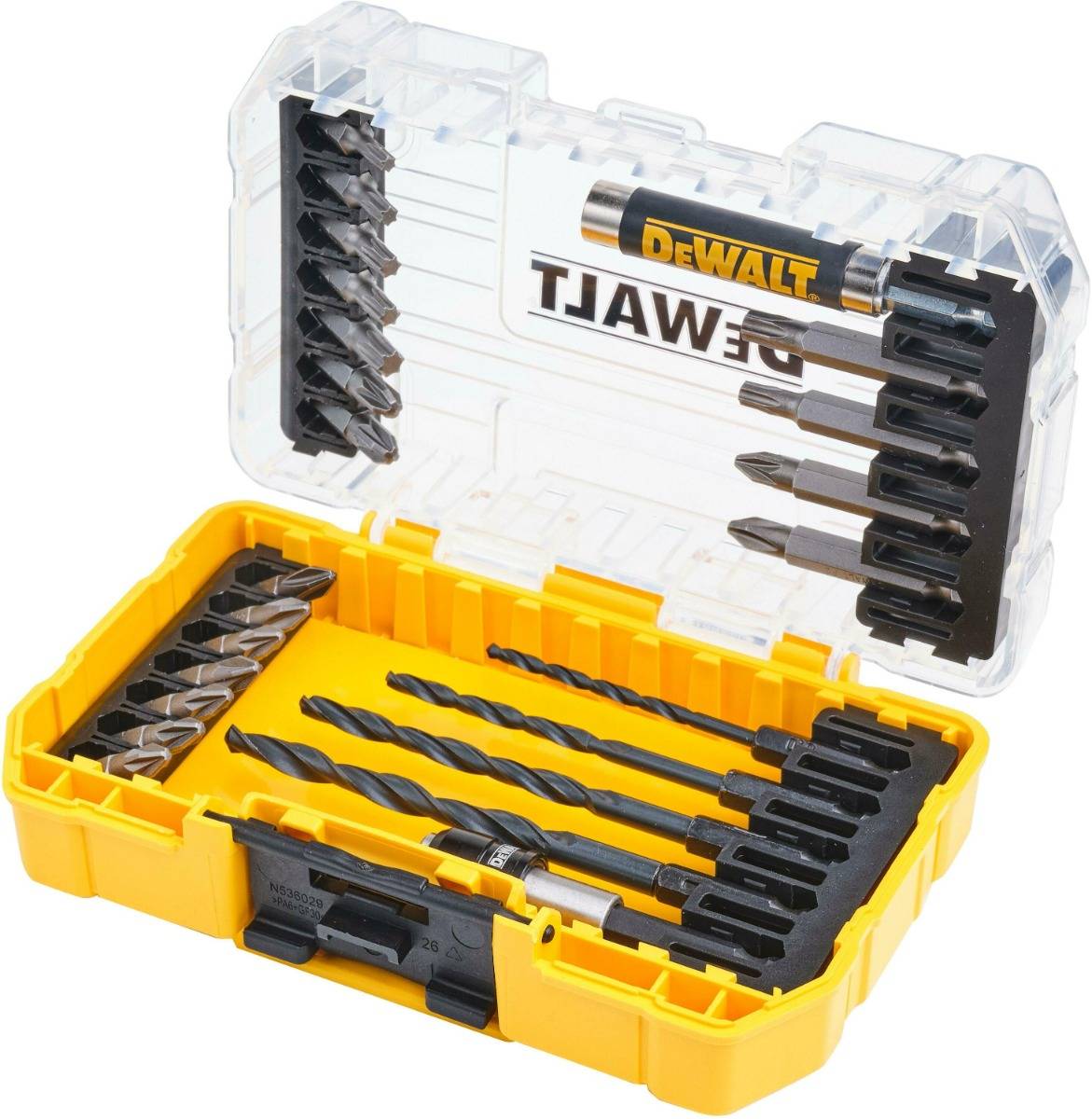 Dewalt - Petit coffret Toughcase contenant jeu de forets et d'embouts de vissage - 25 pièces - DEWALT - DT70708-QZ - Imagen 2
