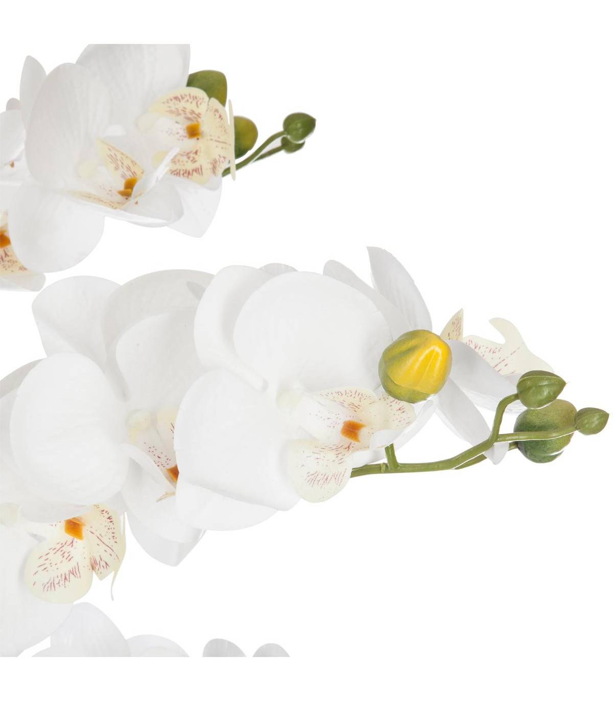 Plante artificielle Orchidée dans Pot en céramique blanche H 62 cm - Image 2