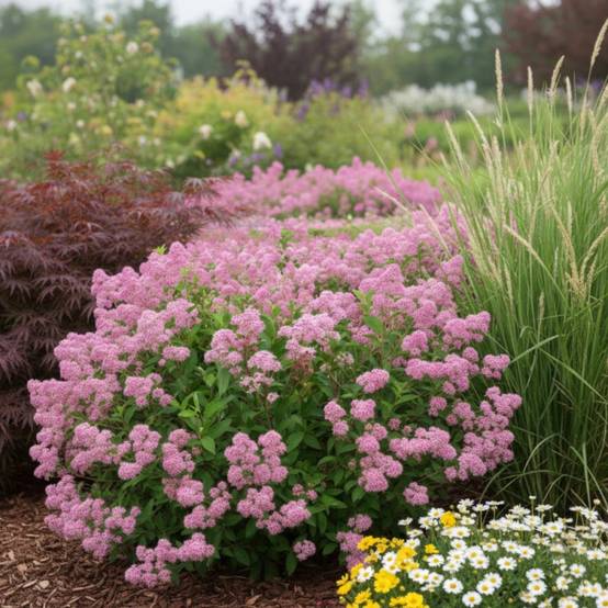 Céanothe, Lilas de Californie Marie Simon à fleurs Rose - feuillage Caduc - Pot de 3L - 20/40 cm- hauteur à maturité De 0,50 m à 1,00 m - Image 2
