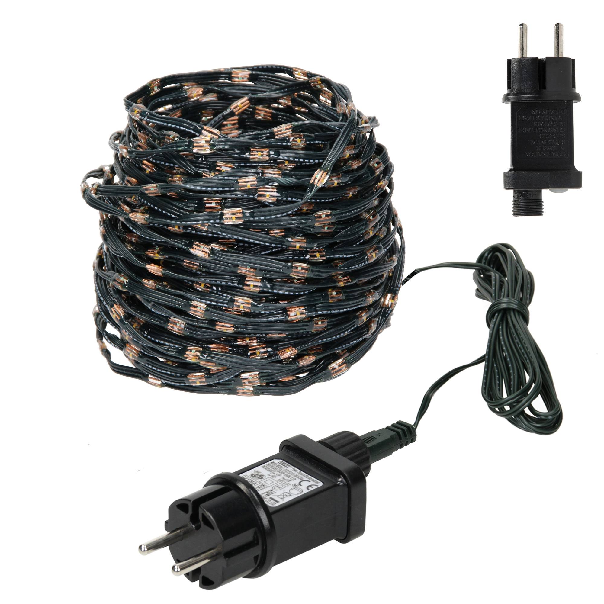 Ecd-Germany - Guirlande lumineuse 800 LED blanc chaud décoration Noël intérieur/extérieur 24 m - Imagen 3