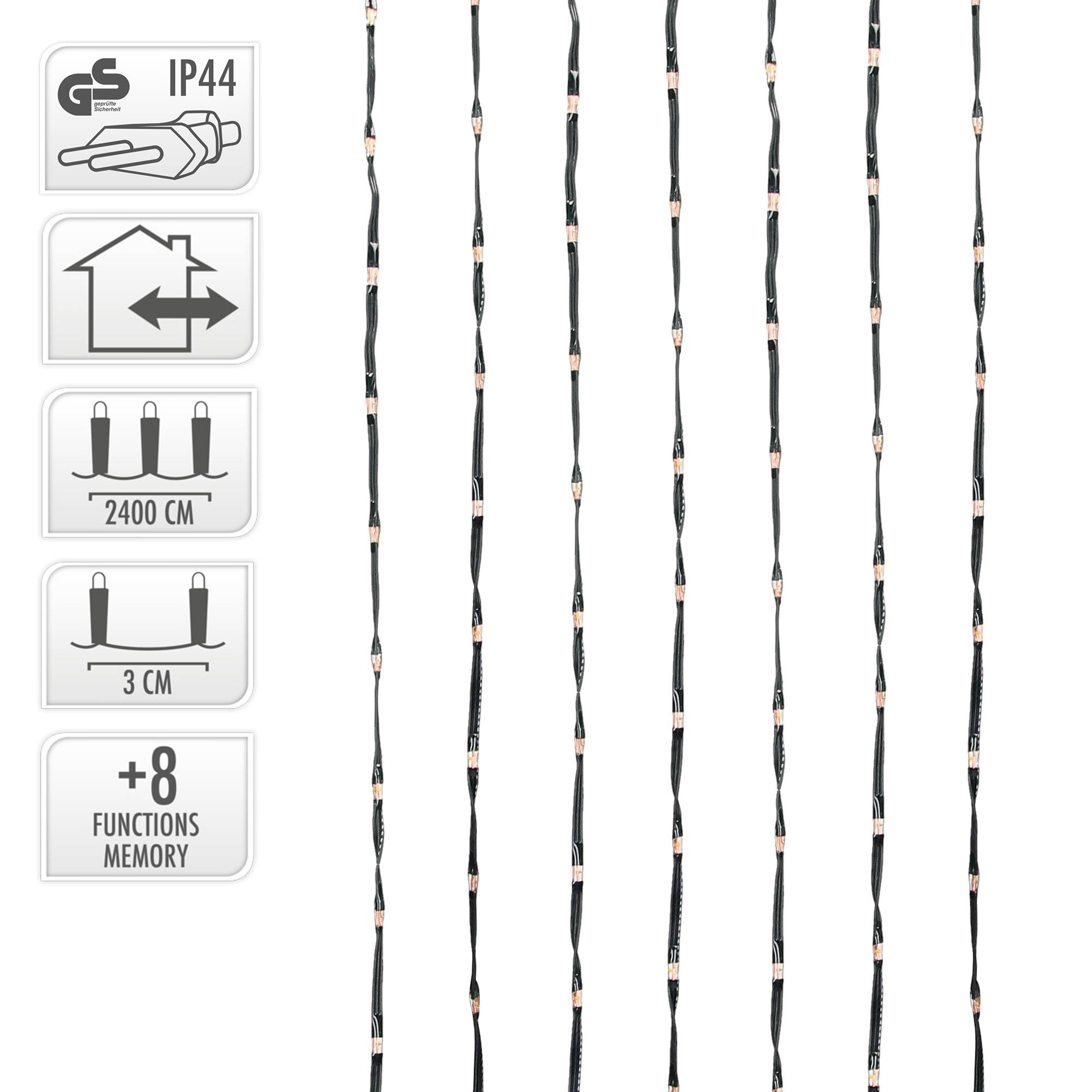 Ecd-Germany - Guirlande lumineuse 800 LED blanc chaud décoration Noël intérieur/extérieur 24 m - Imagen 5